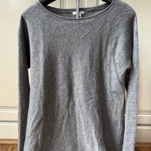 Gray Long Sleeve Sweater, Caslon, 100% Cashmere Roll Neck